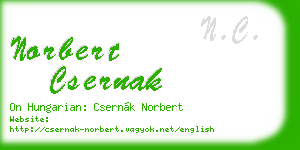 norbert csernak business card